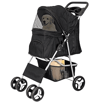 Foldable 4-Wheel Pet Stroller